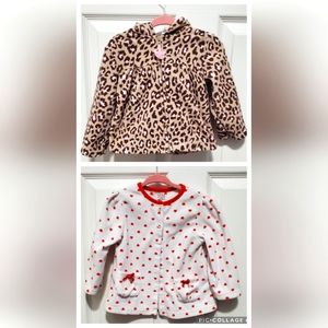 2 Baby Girl 18 month Carter's sweaters jackets